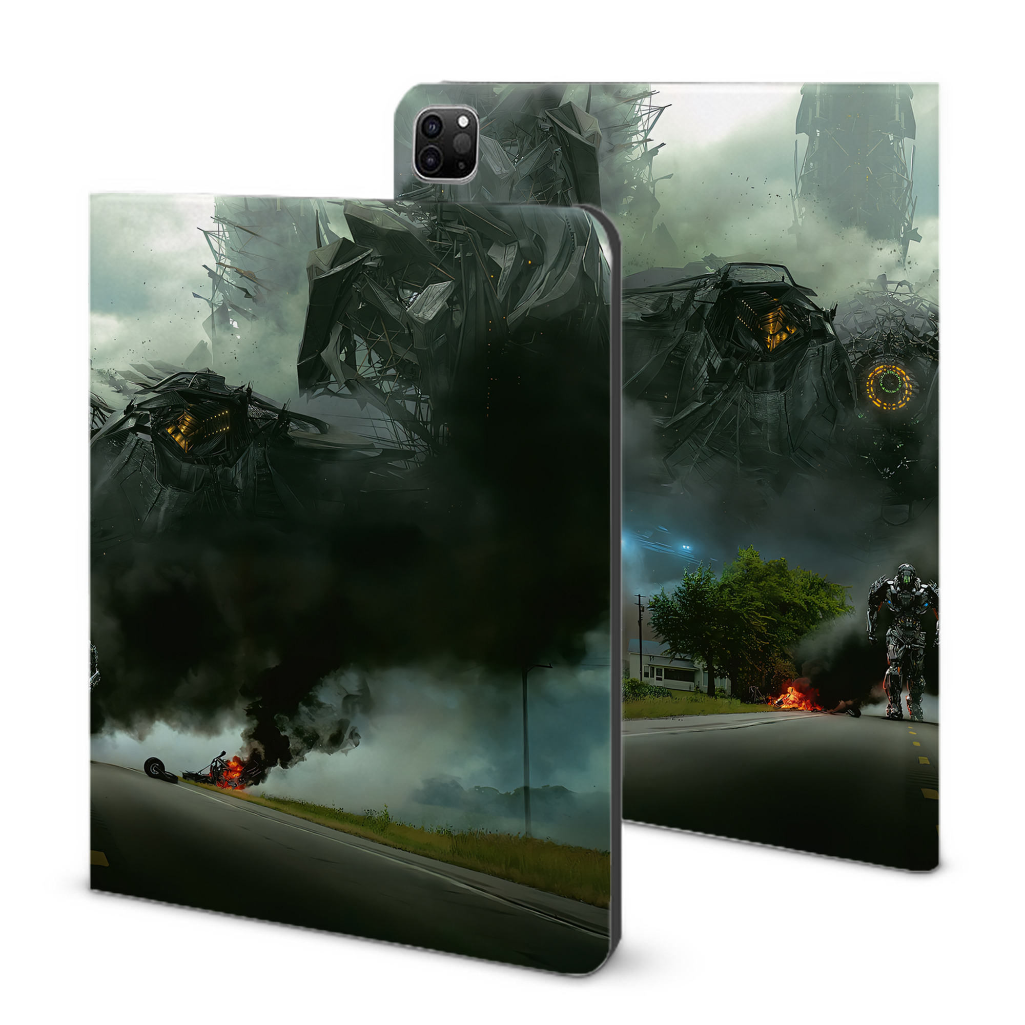 （画像用） Transformers トランスフォーマー IPad ケース ブック型 PUレザー TPU 耐衝撃 軽量 薄型 ペン収納なし 全面保護 IPad 各モデル対応